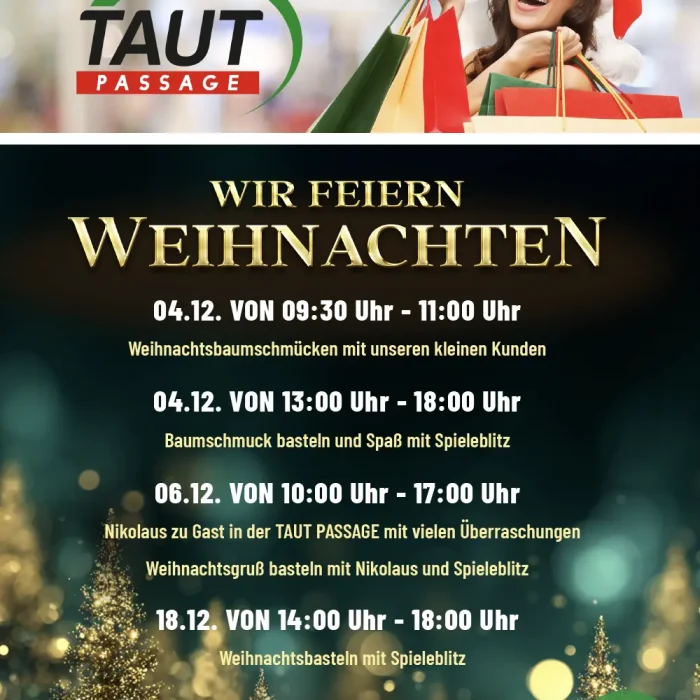 🎄 Weihnachtsprogramm in der TAUT PASSAGE Berlin